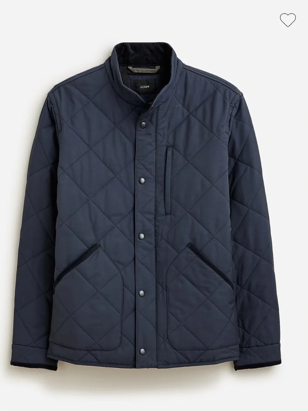 J. Crew Sussex Quilted Jacket In Navy Blue Size medium